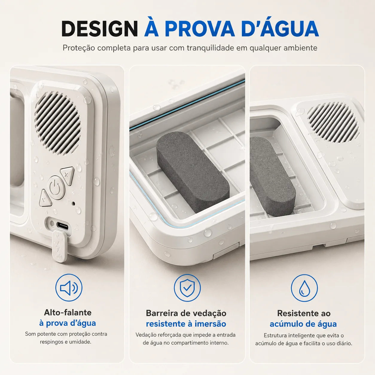 BoxPlay™ | Use seu celular no banho com som potente e proteção total