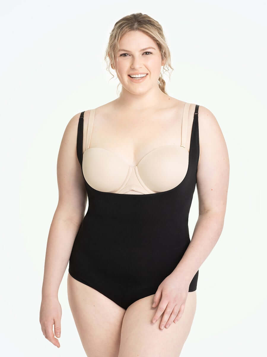 Body Modelador com Design de Busto Aberto